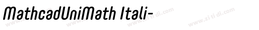 MathcadUniMath Itali字体转换